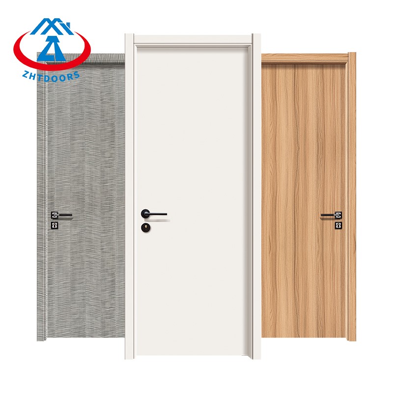 product-Zhongtai-Customized Wood Grain Color UL Standard Steel Metal Fireproof Home Door-img