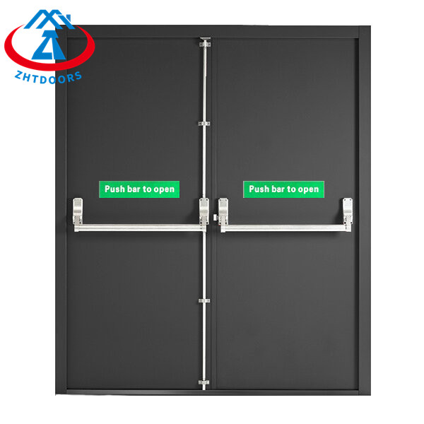 Push Rod Double Fire Door UL Standard Metal Safety Door