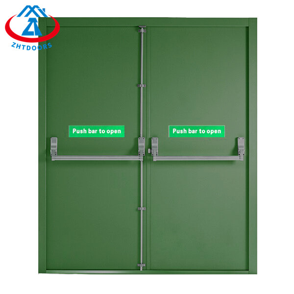 Push Rod Double Fire Door UL Standard Metal Safety Door