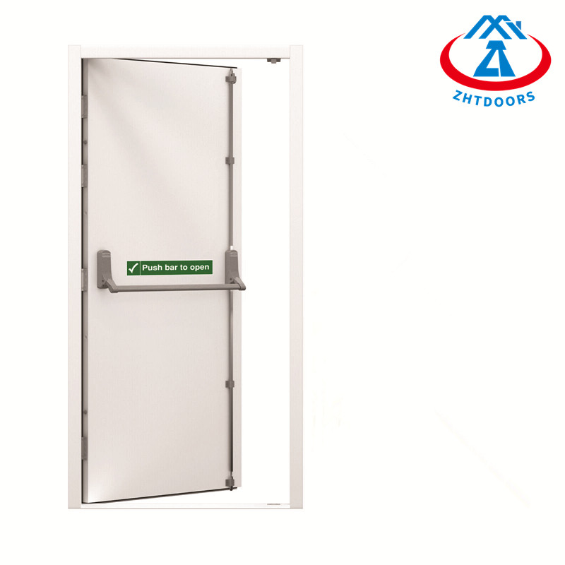 Flat Push Rod Single Leaf Fire Exit Door UL Standard Smoke And Fire Door