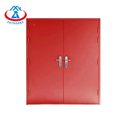 Safety EN Standard 60 Minutes Fire Resistant Double Door Galvanized Steel