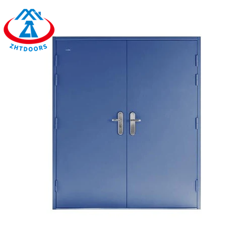 Safety EN Standard 60 Minutes Fire Resistant Double Door Galvanized Steel