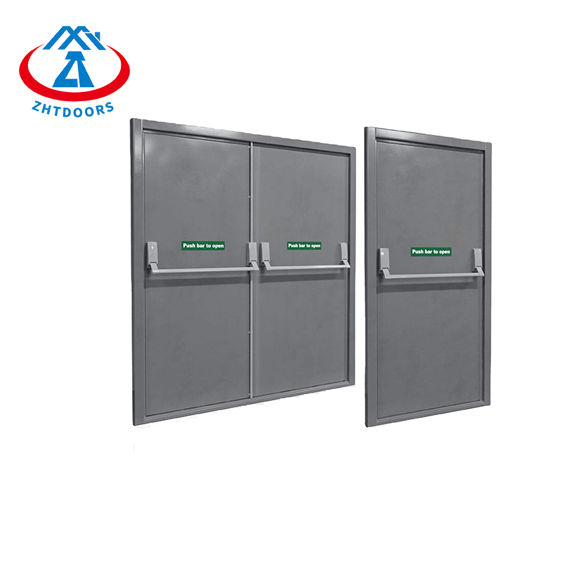 Fire Door Solid Color BS Standard 90 Minutes Steel Metal Emergency Fre Door