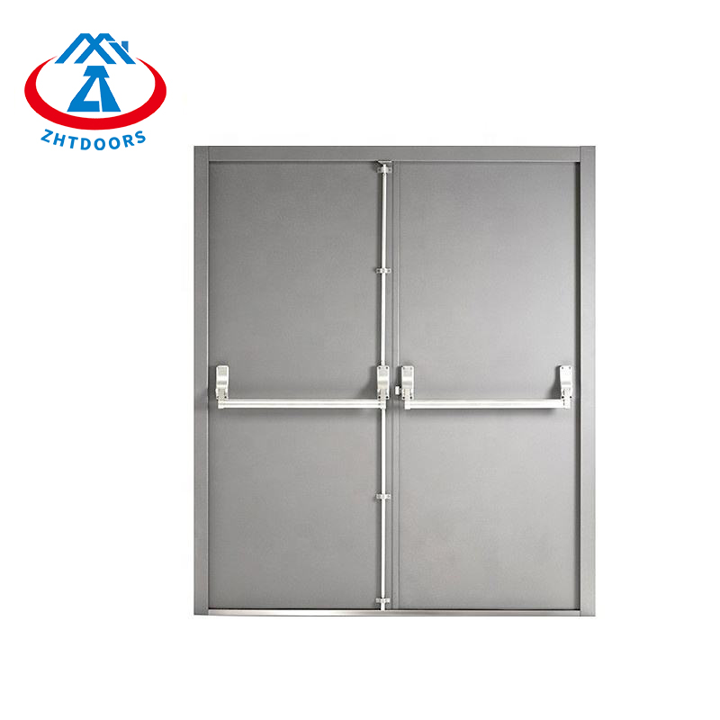 Steel Emergency Door EN Standard Double Opening Fire Door With Door Closer
