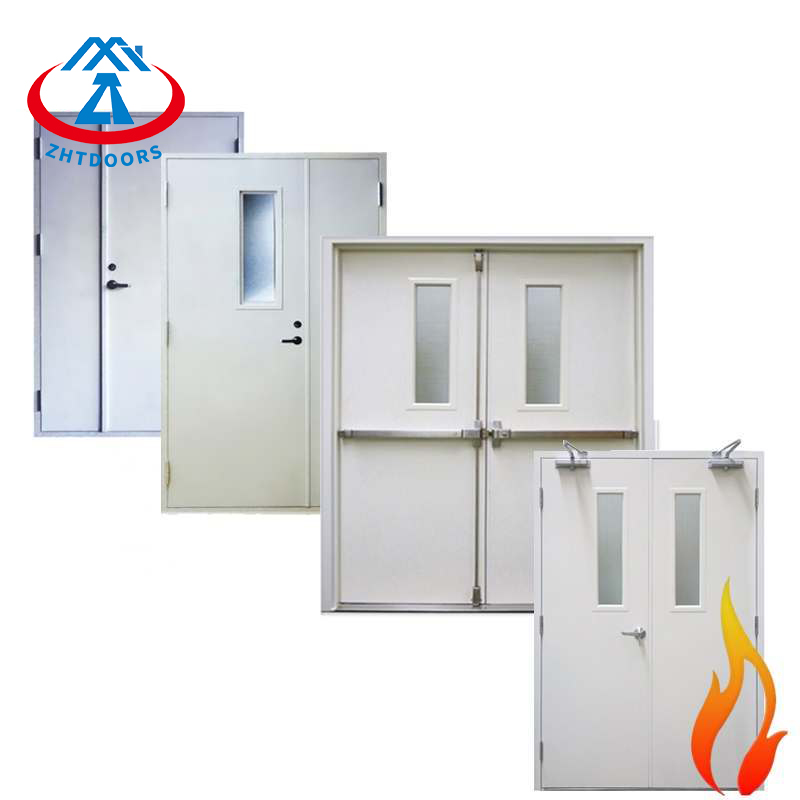 Waterproof Fireproof Door BS Standard Double Door Fireproof Grade Steel Door