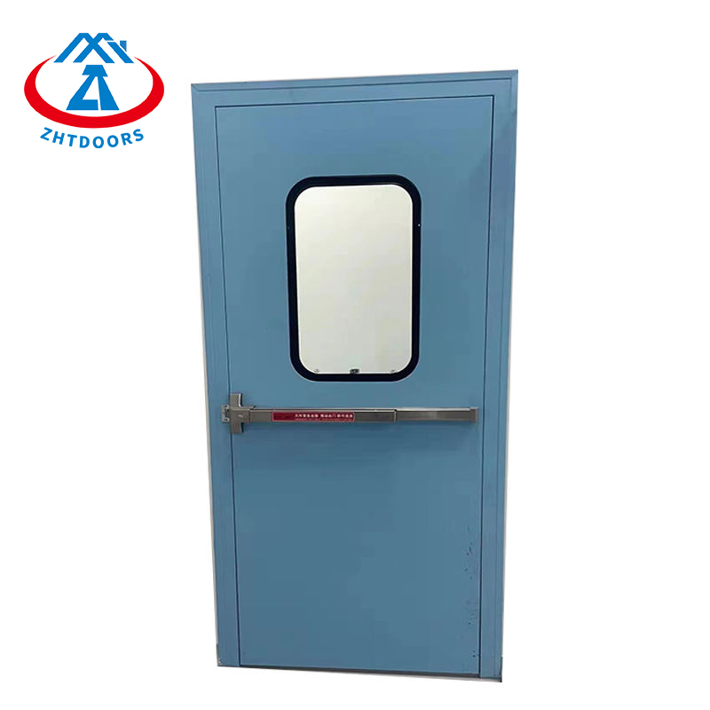 Clean Room EN Standard Emergency Exit Fire Safety Door With Push Rod