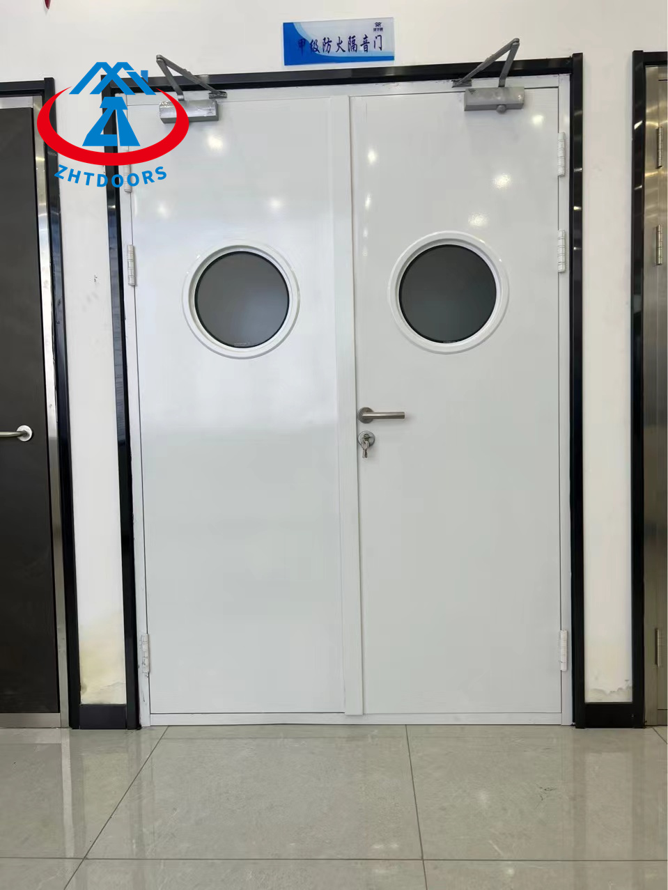 Single Color White Fire Door BS Standard Apartment Fire Grade Steel Door