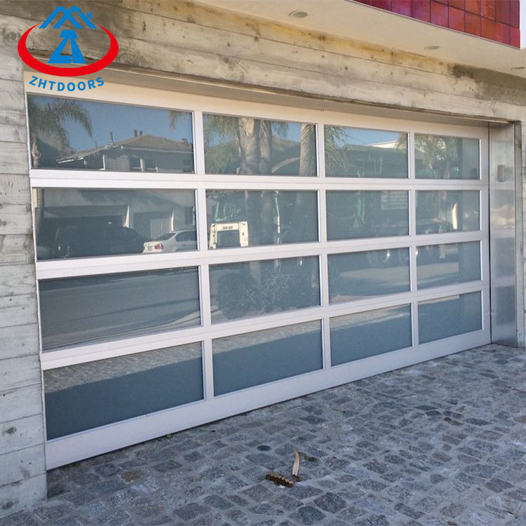 product-Black Sectional Garage Door Hydraulic Automatic Door Garage Remote Control Garage Door-Zhong