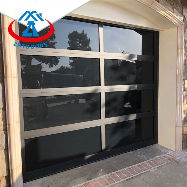 product-Commercial Garage Door Segmented Glass Garage Door Lightweight Garage Door Exterior-Zhongtai