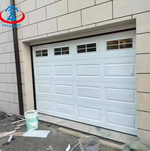product-Remote Smart Garage Door White Garage Door With Window Sectional Garage Door-Zhongtai-img