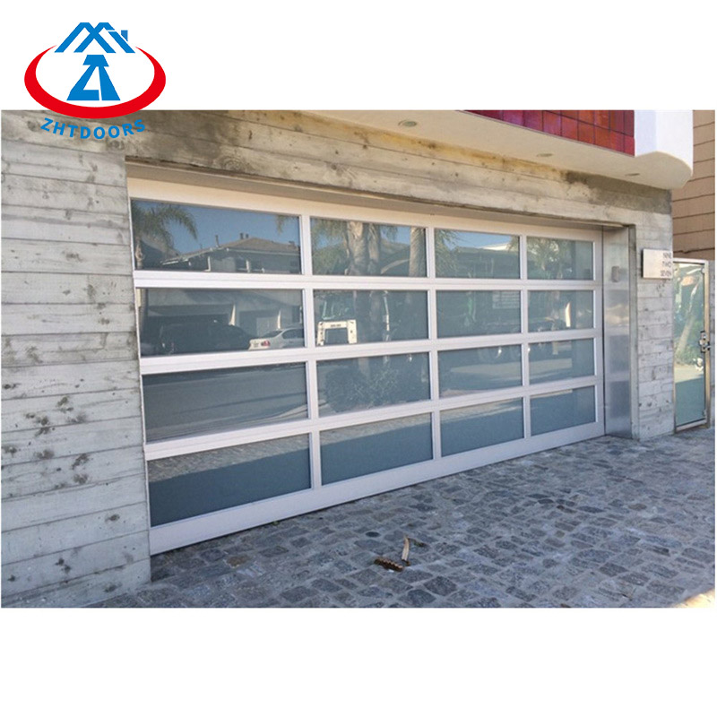 product-White Frame Garage Door Matte Glass Garage Door Insulated Garage Door-Zhongtai-img