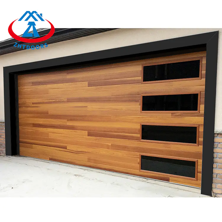 Garage Door Cedar Wood Veneer Garage Door Wooden Garage Door