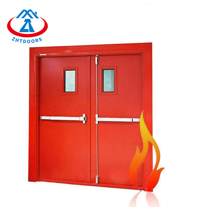 product-Double Fire Exit Door BS Standard Fire Double Door Fixed Fire Door-Zhongtai-img