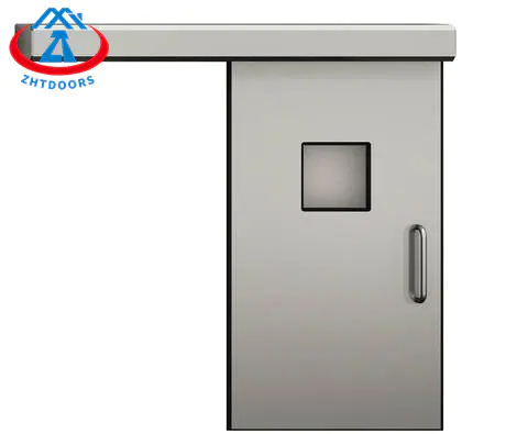 Automatic Sliding Fire Door BS Standard Hospital Steel Metal Fire Door