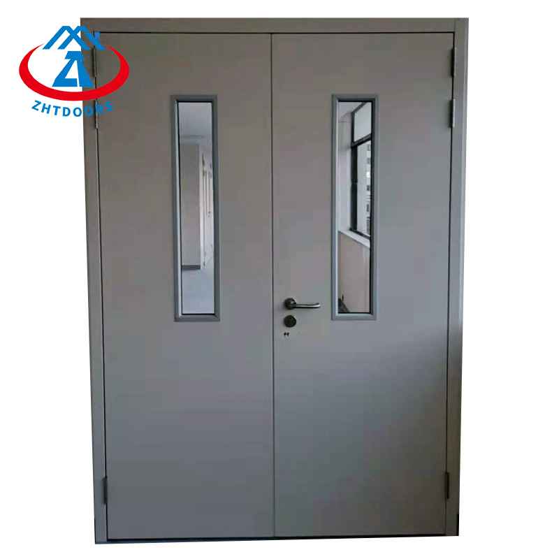 product-Zhongtai-Double Opening Steel Rated Door BS Sandard Escape Route Door Wth Window-img