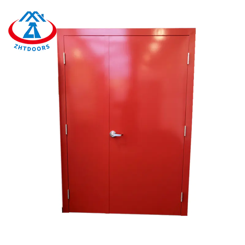 Color Steel Plate Fire Door AS Standard Double Leaf Emergency Exit Door Customized Fire Door