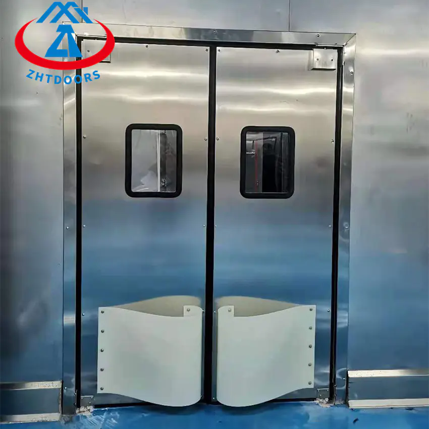 High quality automatic fire door AS standard stainless steel double leaf fireproof iron door fireproof metal door