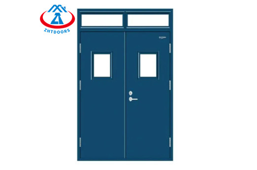 Custom size 36x80 fireproof steel door fire door with UL certificate electrostatic coating fire door