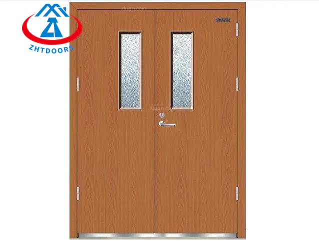 Manufacturer supplies fire door with fire protection strips EN certified 30 minute fire rating wooden door