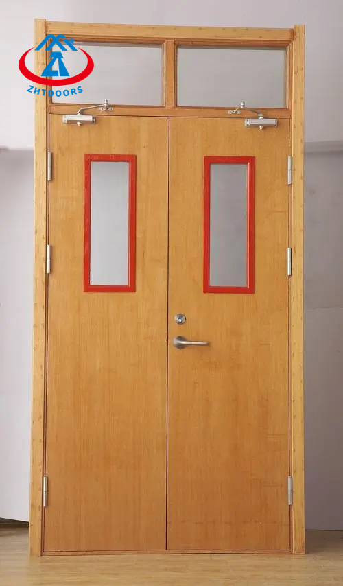 Custom size 36x80 fireproof steel door fire door with UL certificate electrostatic coating fire door