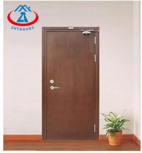 Customized soundproof and thermal insulation wooden door BS standard fireproof wooden door