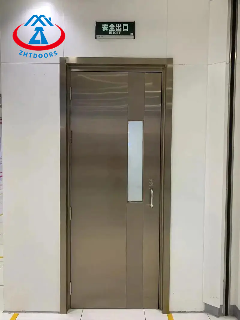 Manufacturer customized emergency exit fire safety door EN standard double swing steel fire door