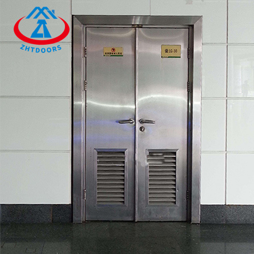 product-Zhongtai-Powerful merchants fire doors equipped with louvered panels BS certified stainless 