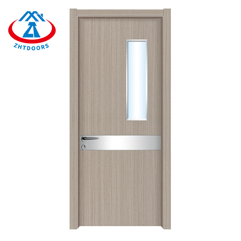 product-Zhongtai-Top Rated Fire Standard Steel Thermal Glass Door BS Standard 45 Minutes Wood Grain 