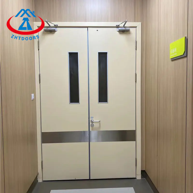 High quality factory made fireproof and anti-theft door EN certified safety fireproof and waterproof door