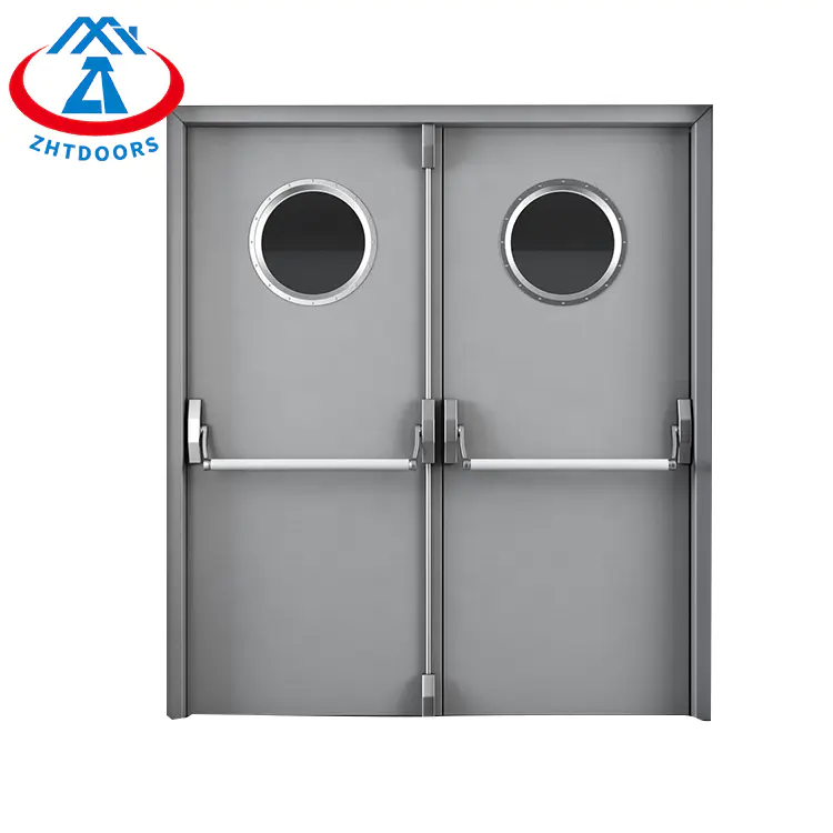 Safety High Quality Ventilated Metal Door UL Standard Fire Exit Door Emergency Exit Push Rod