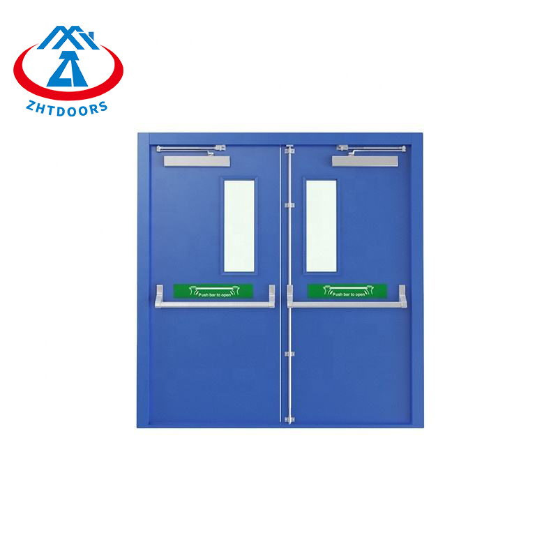 product-Emergency fire door with push rod BS certified fire rated door with fire strip fire door-Zho