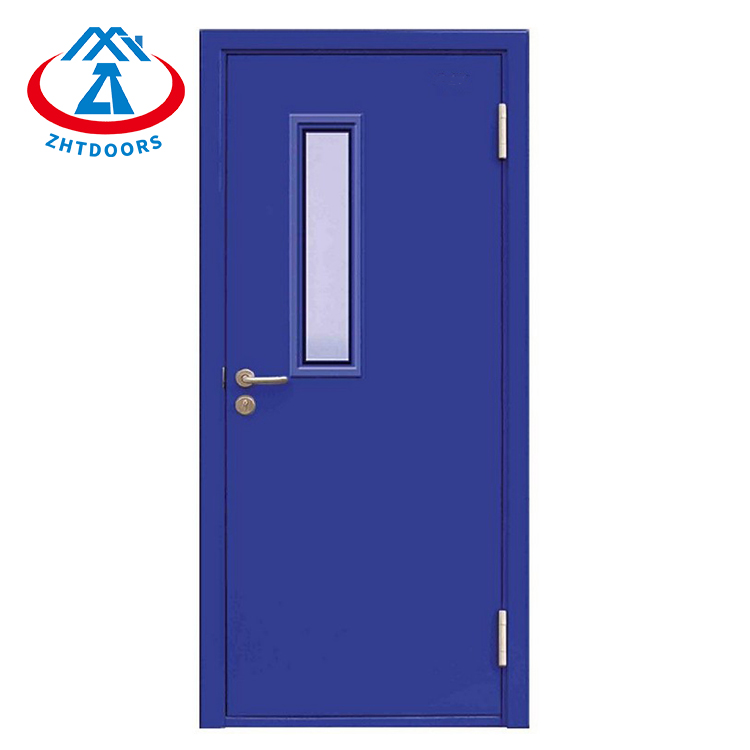 Quality Assurance Fire Isolation Door EN Certification Single Opening Fire Door with View Window