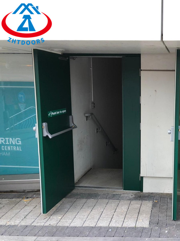 Emergency Fire Exit Door with Push Bar 60 Minutes UL Fire Rated Hotel Steel Door