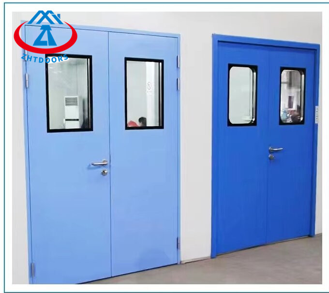 Factory direct UL certified clean room fire protection standard steel thermal double door