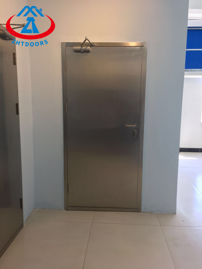 Thermal insulation European standard 90-minute stainless steel automatic door for hotel kitchen
