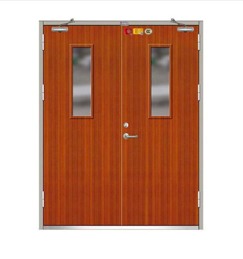 China Steel Fire Door UL Certified 90 Minutes Red Double Open Fire Door