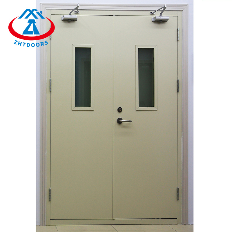 Supplier sells multipurpose EN standard entrance emergency escape metal double doors