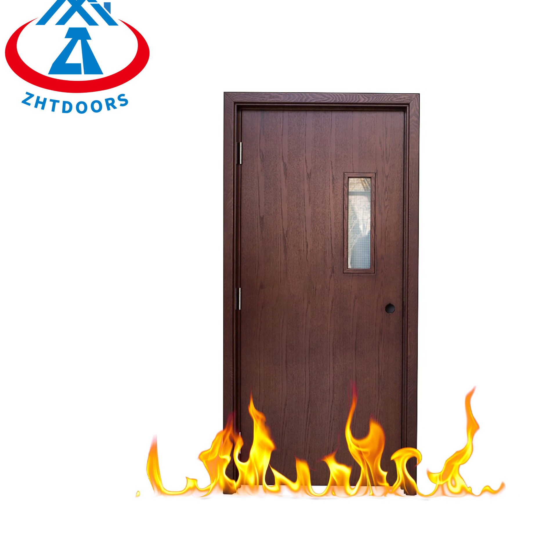 60 minutes wooden fire door BS British standard with certificate 1 hour fire door hotel apartment room door