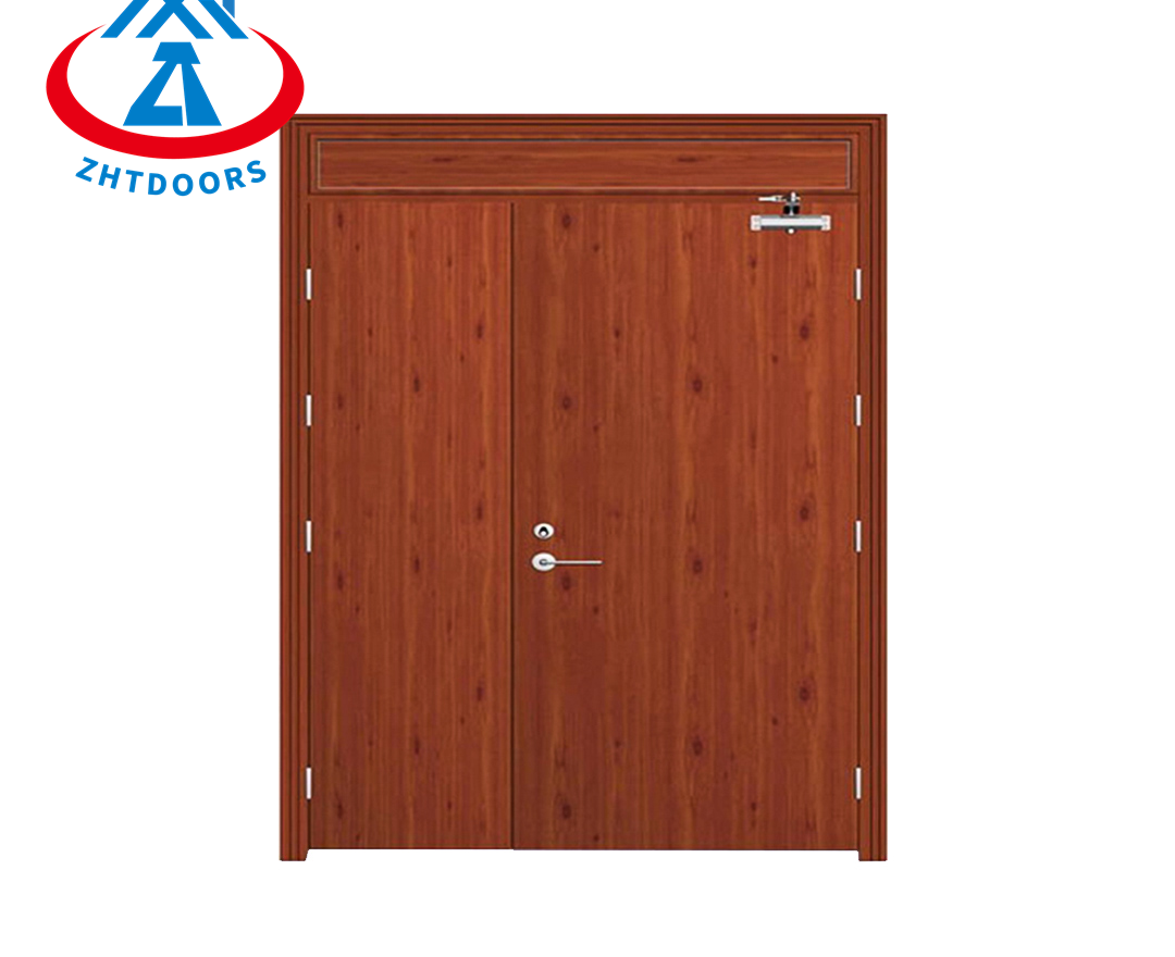Factory direct sales American standard UL wooden fire door with certificate 1 hour fire door hotel apartment room door