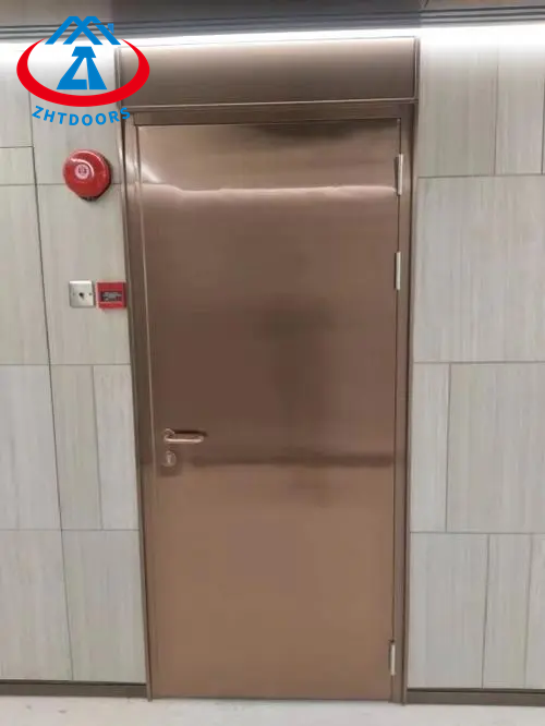 Factory direct British standard 90 minutes commercial emergency stainless steel exit single door