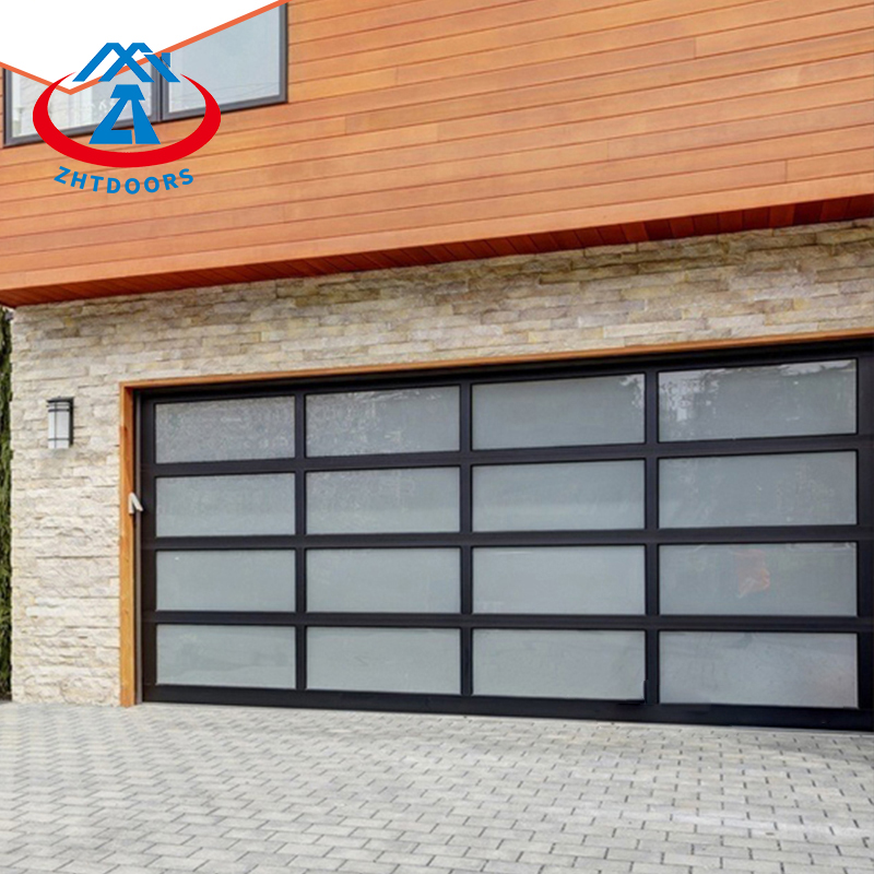 Modern security commercial glass single panel garage door made in China