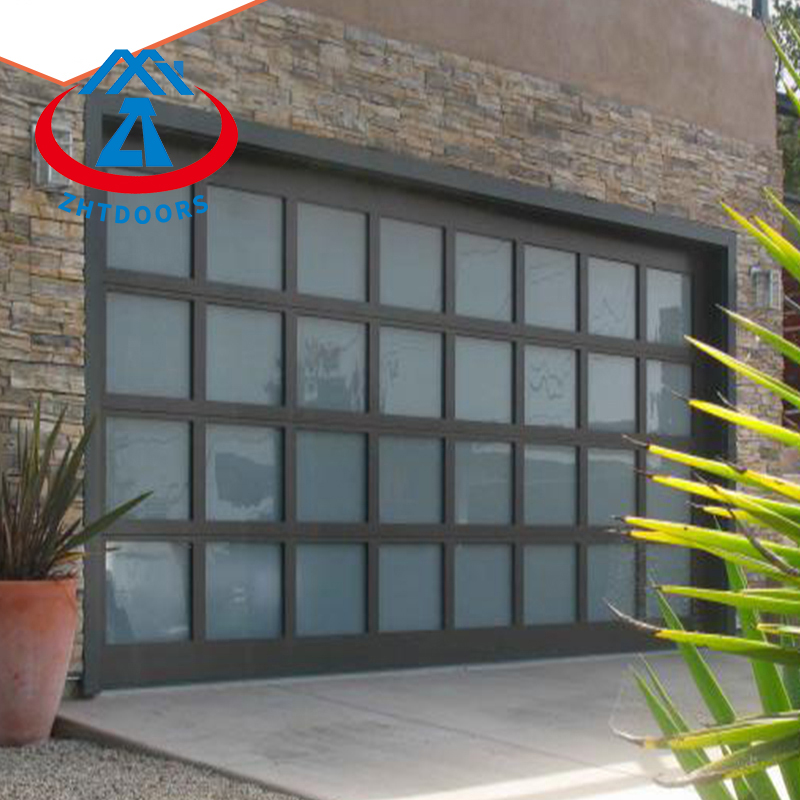 Modern security commercial glass single panel garage door made in China
