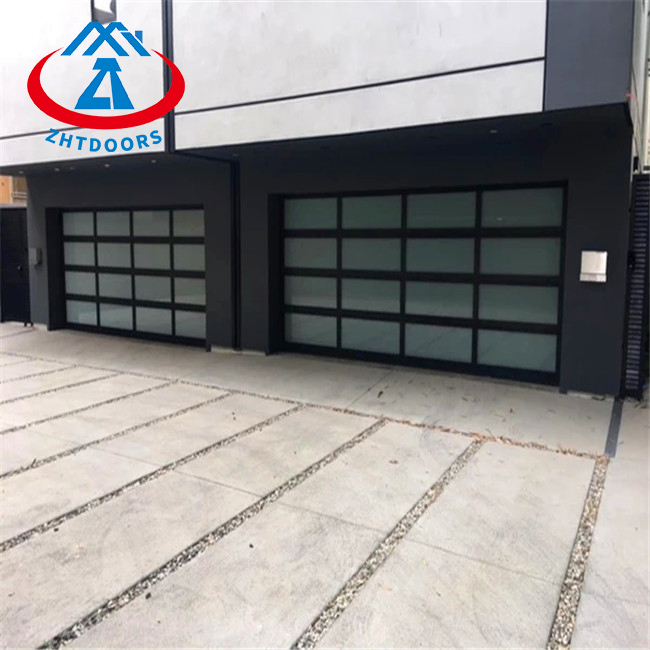 Cheap high quality 9x7 glass garage door for home and commercial use