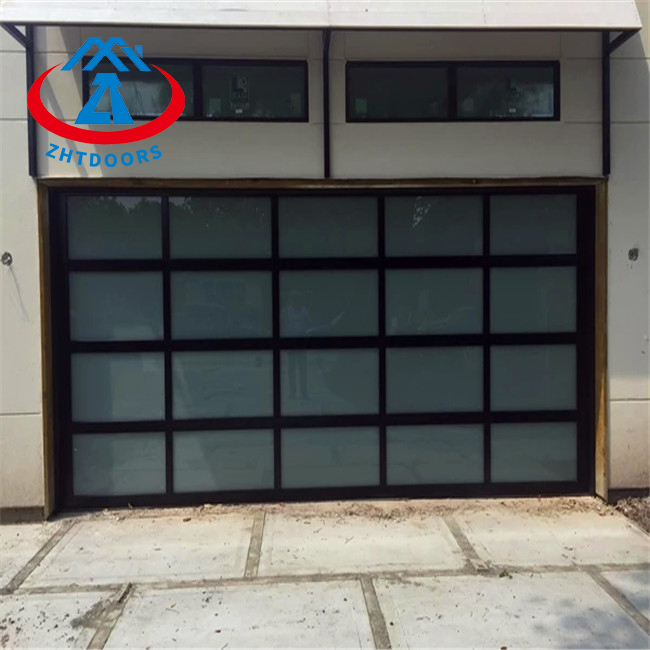 Cheap high quality 9x7 glass garage door for home and commercial use