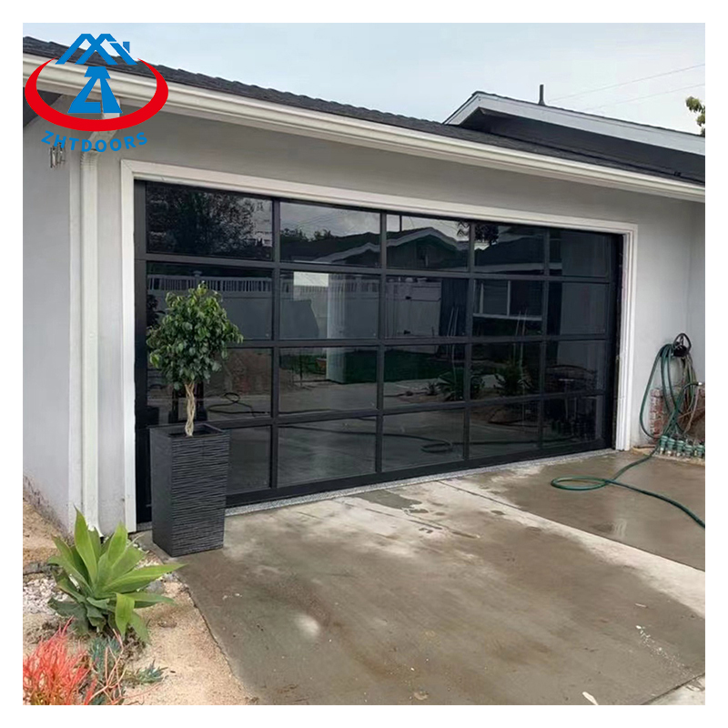 Custom Size Modern Frameless Composite Mirror Glass Garage Door
