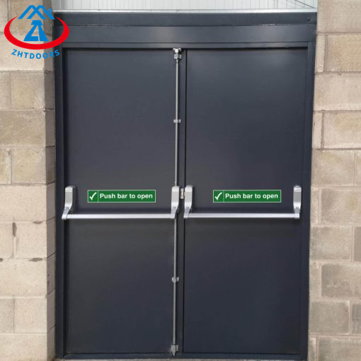 product-Sale exterior security fire rated steel metal doors with panic bar fire proof door for villa