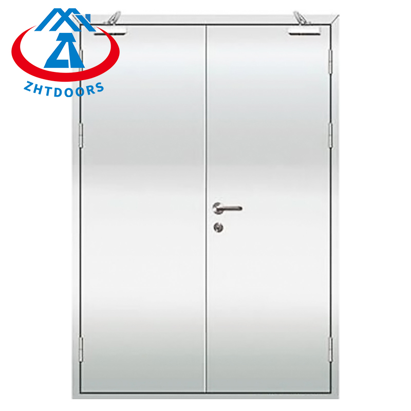 Customized Color High Quality Windowless Double Opening Steel Door AS Approve 120 Minute Fire Rated Door