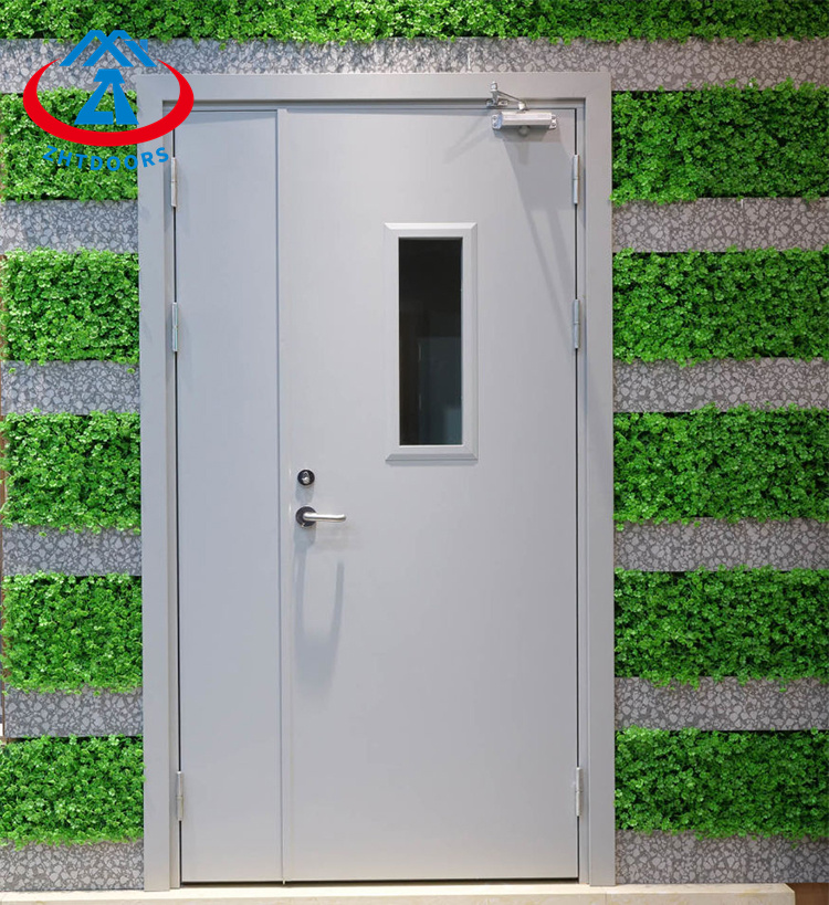 Competitive price Metal security fire steel door EN approved 90 minutes