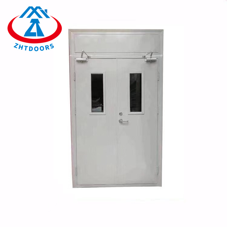 1 hour EN certified wind and corrosion resistant design simple steel metal door fire rated door