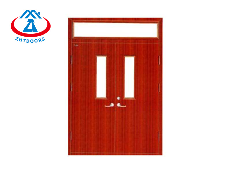 Factory Direct Wholesale BS Standard 60 Minutes Double Door Emergency Fire Door With Window